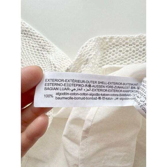 Girl's ZARA White Cotton Crochet Floral Knit Tank Top, Size 11-12 - Picture 7 of 9